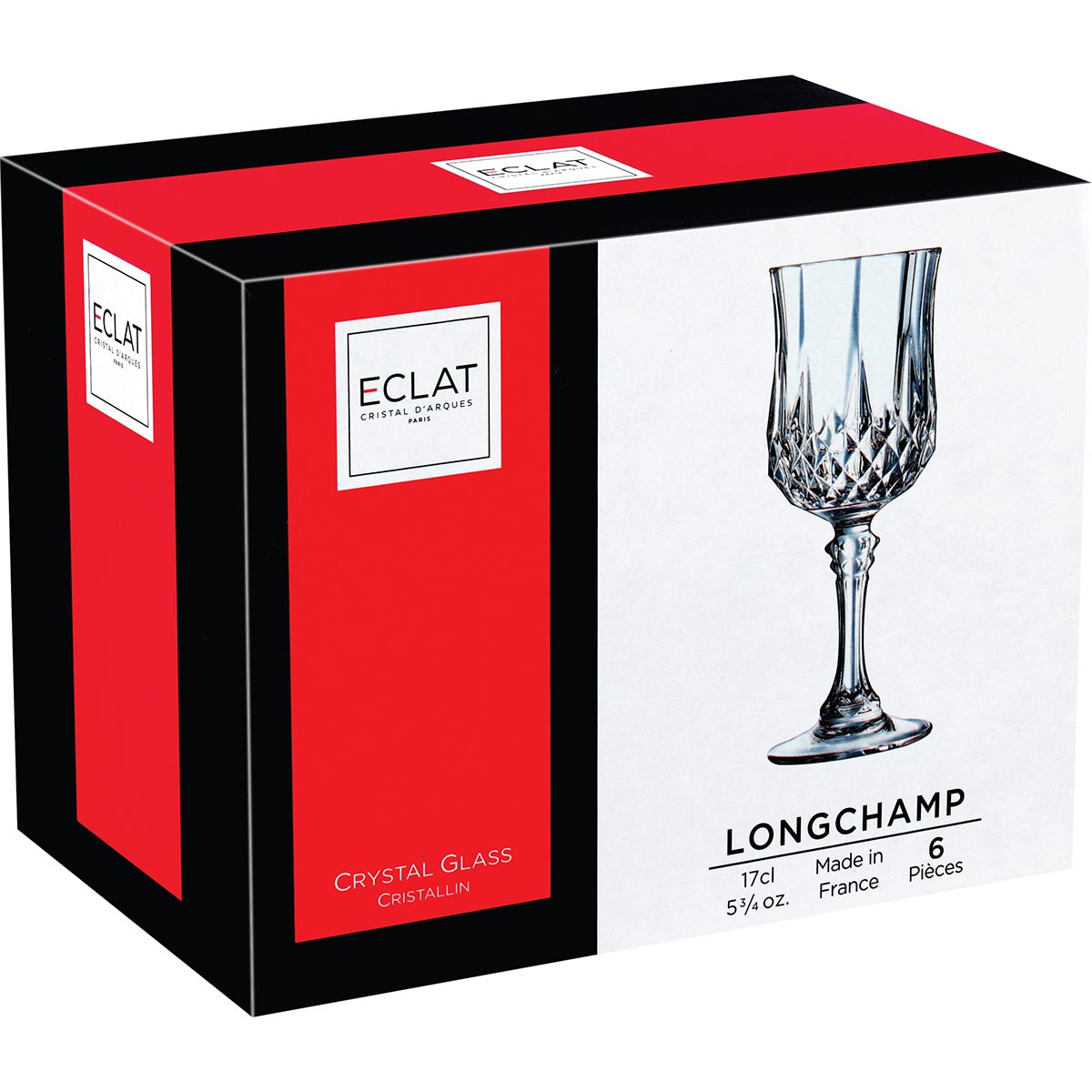 Conjunto 6 Taças de Vinho Longchamp Cristal 170ml Transparente
