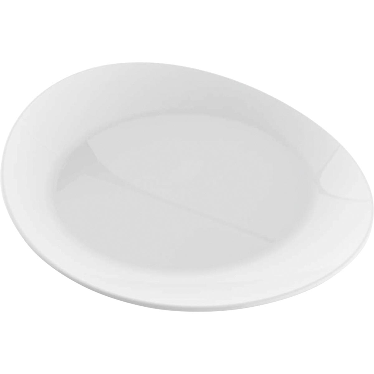 Prato Steak Bormioli Rocco Branco Vidro Temperado 30,8x26cm