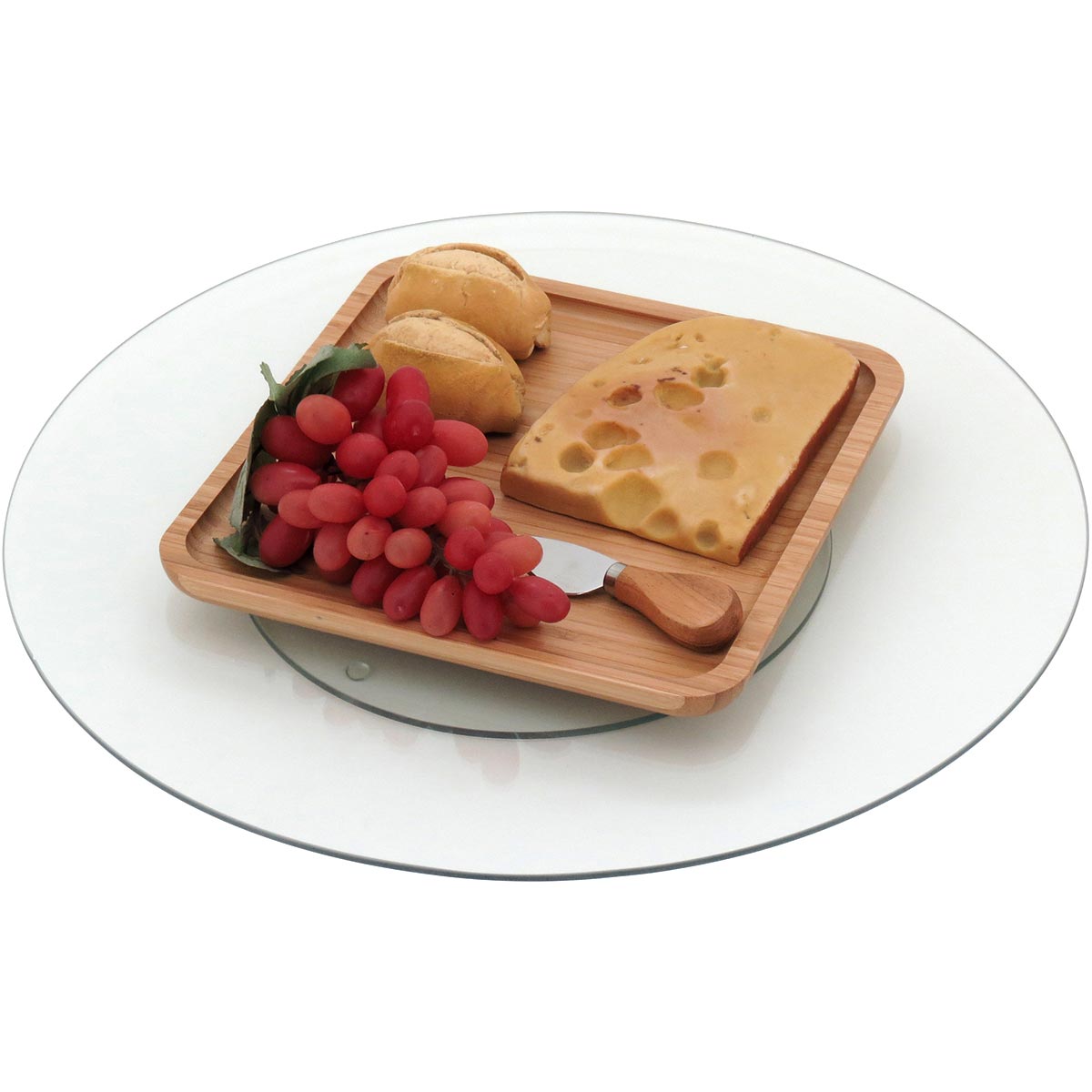 Prato Giratório Bailarina em Vidro Transparente 45x45cm