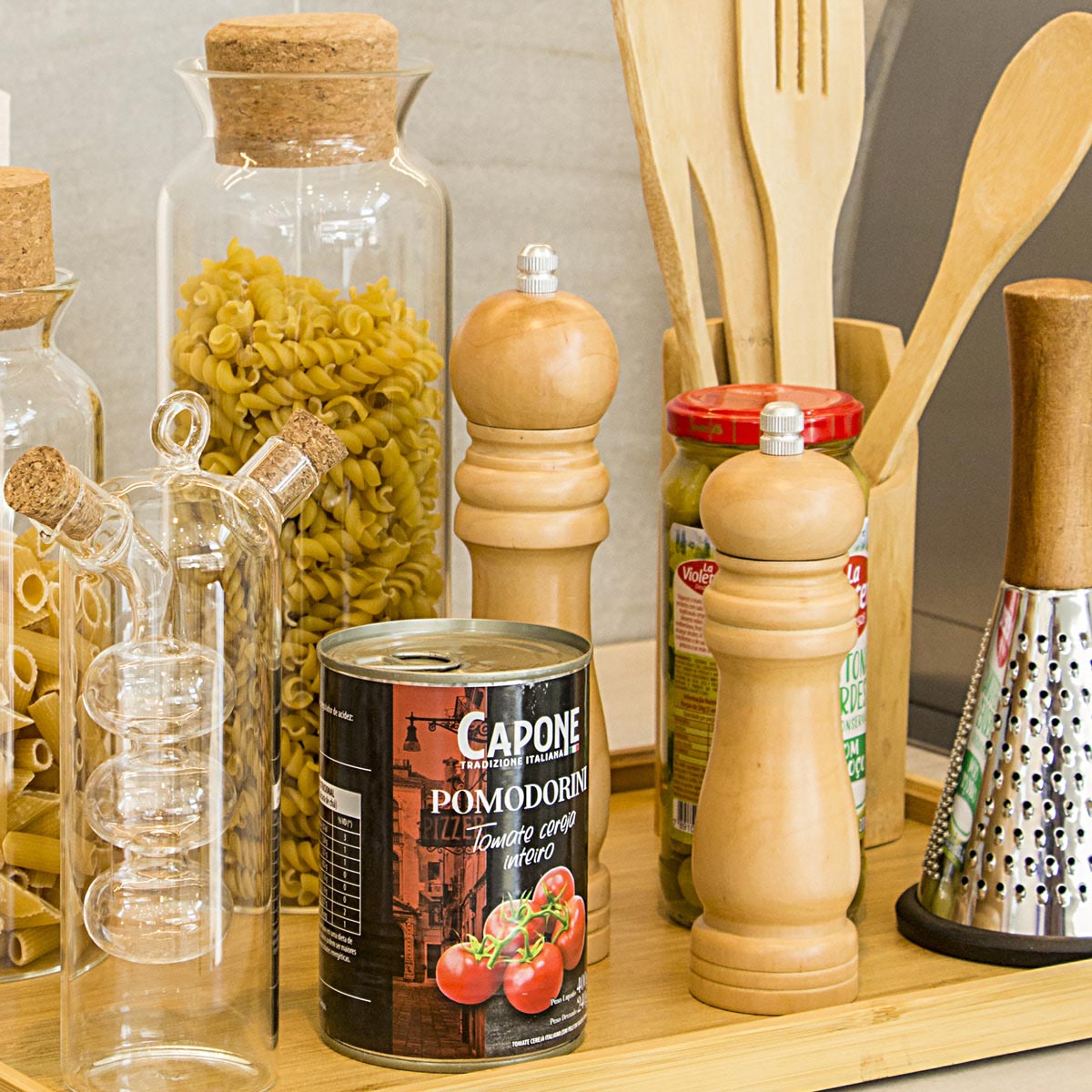 Moedor de Sal e Pimenta Paris Madeira Natural 21x5cm