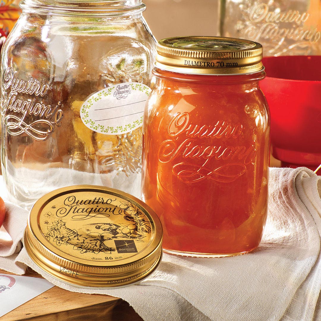 Pote de Vidro Bormioli Rocco Qstagioni 500ml com Tampa Metal Transparente