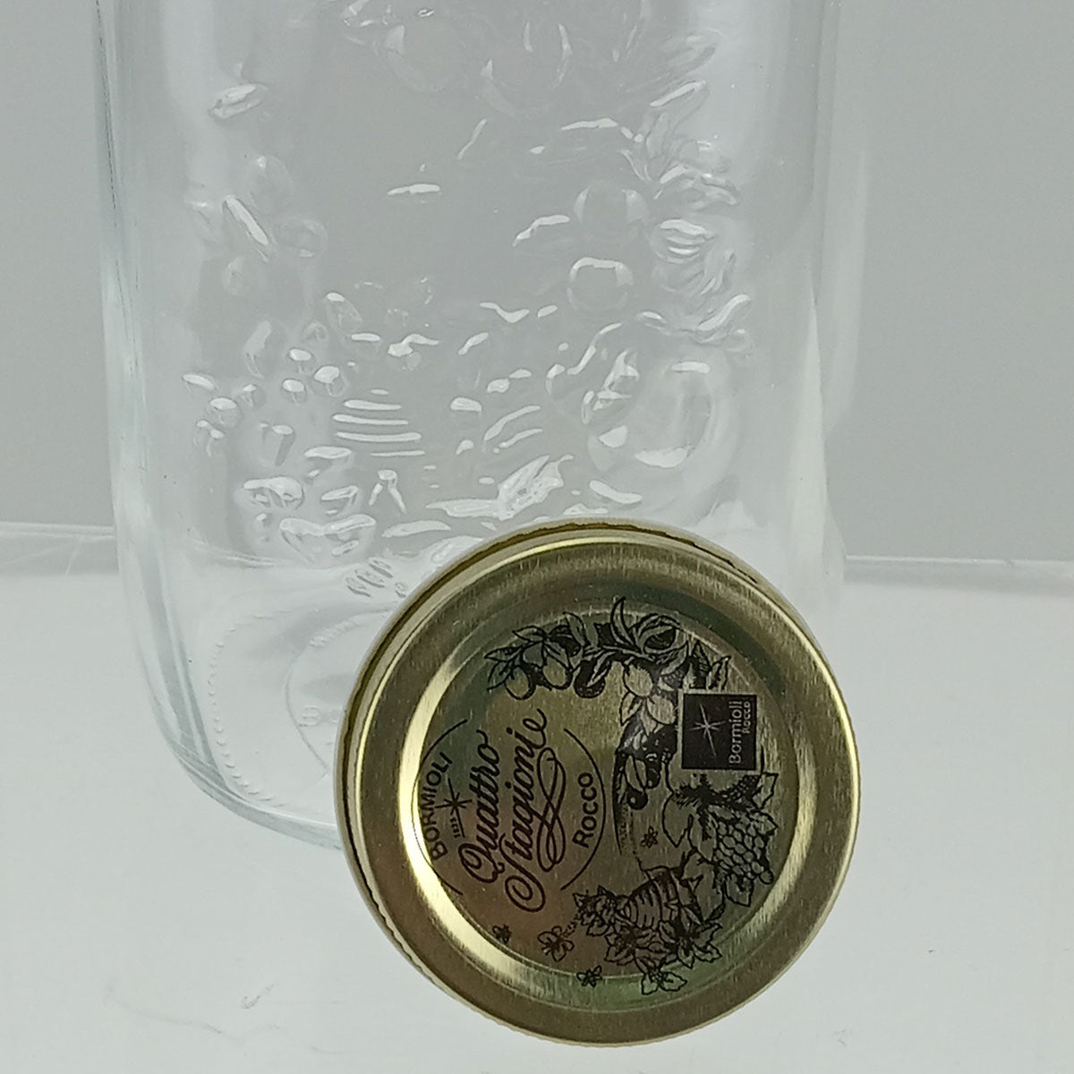 Garrafa de Vidro Bormioli Rocco Qstagioni 1L com Tampa Metálica Dourada