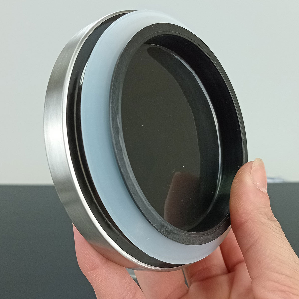 Pote de Vidro Borossilicato 850ml Transparente com Anel de Silicone