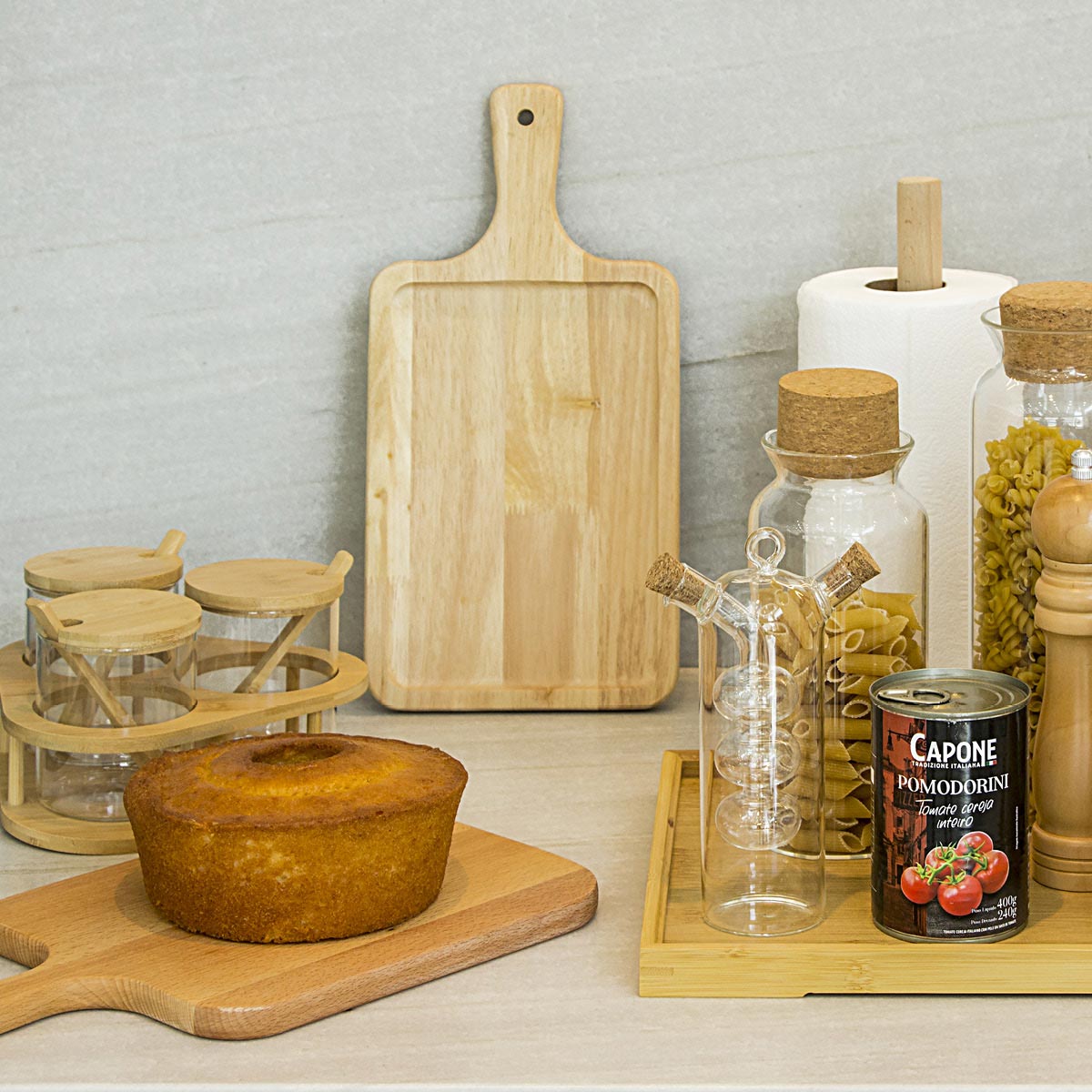 Tábua para Servir Bambu Natural 1x40x24cm Table