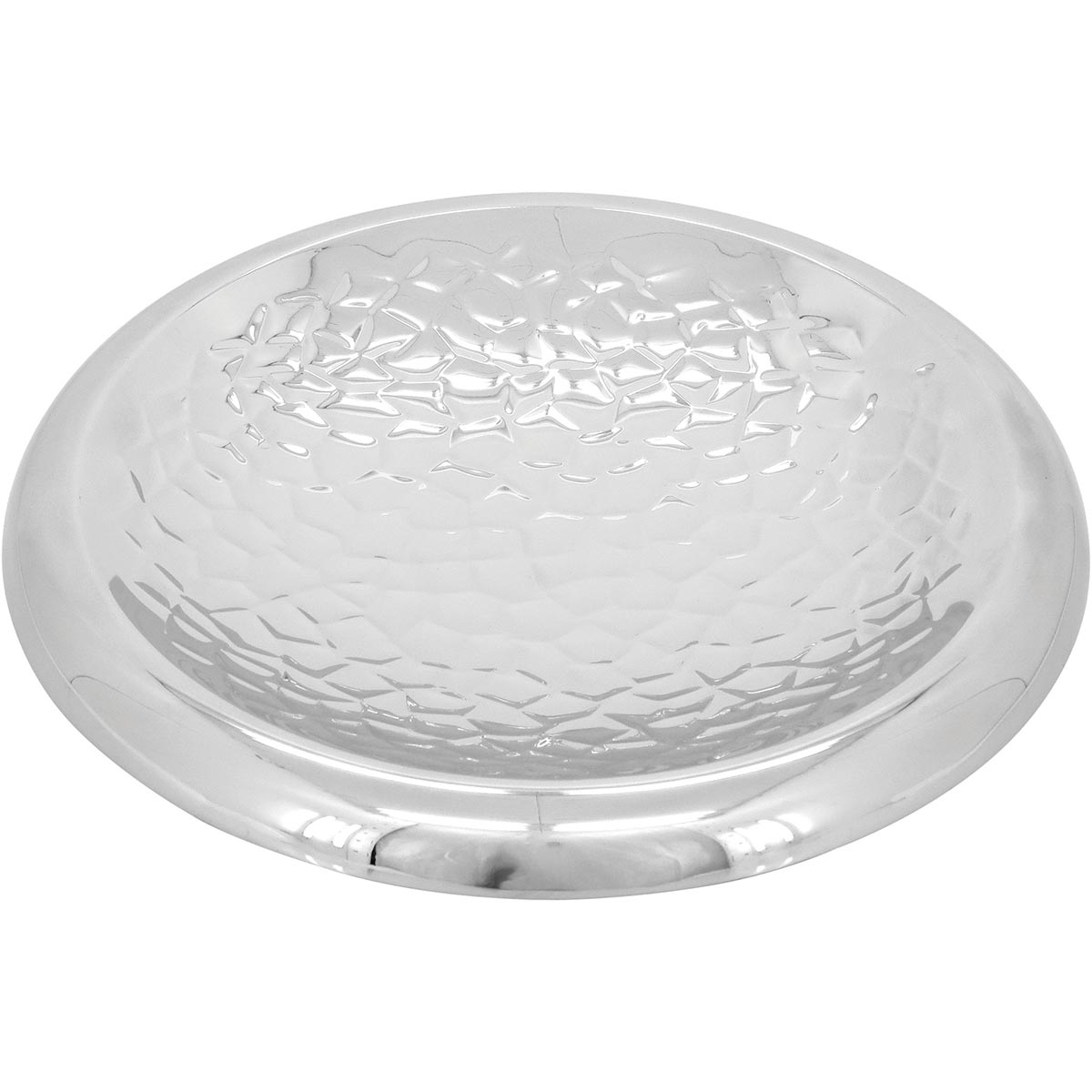 Centro de Mesa Inox Prata Home&Co 6x30x30cm Decorativo