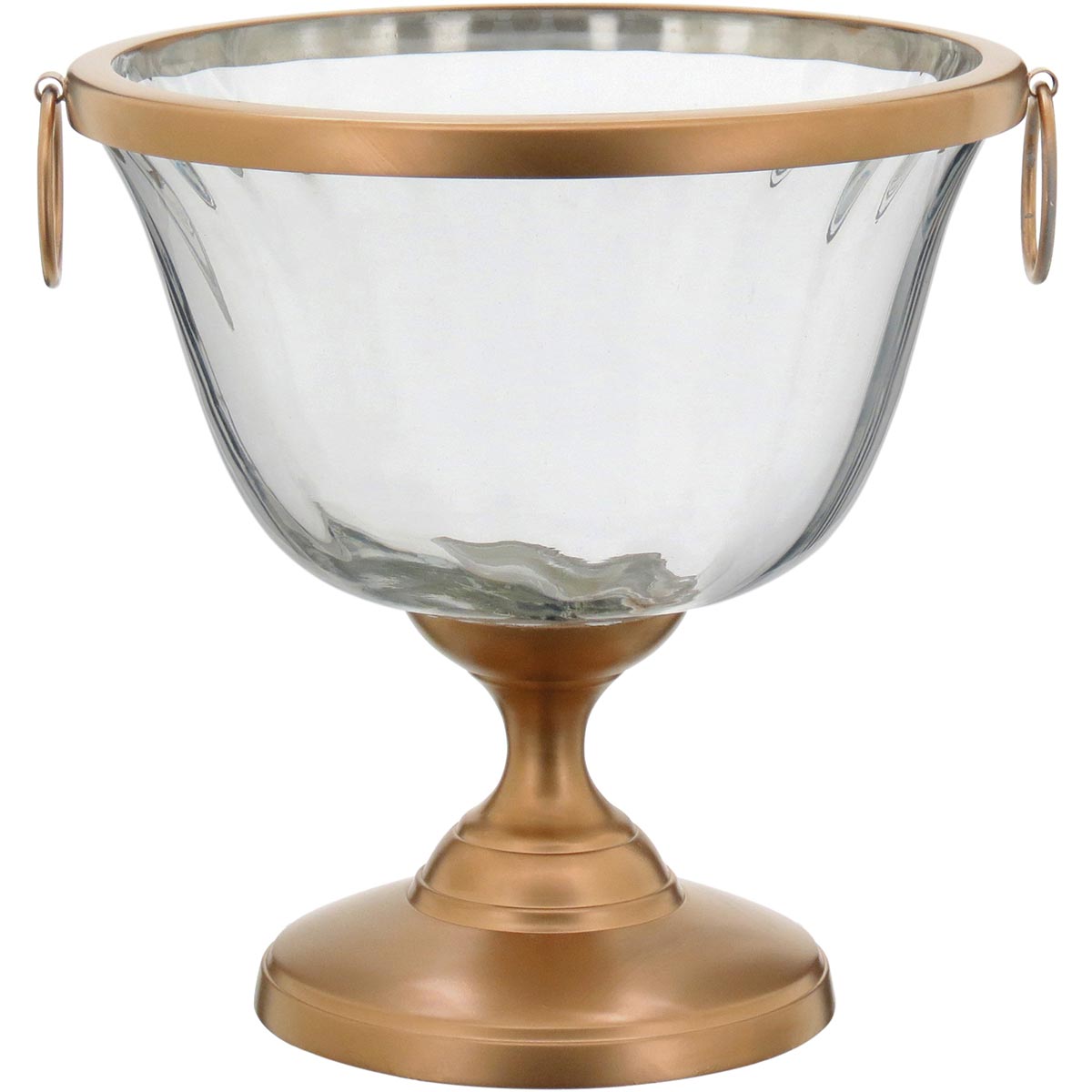 Centro de Mesa em Vidro Transparente Home&Co 20x21cm com Alça