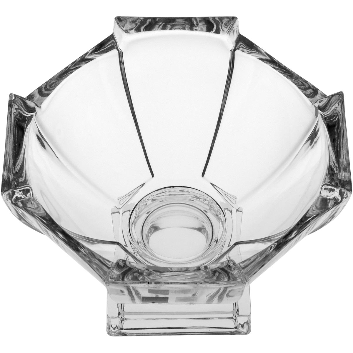 Centro de Mesa Talina Cristal Transparente 18x26cm com Pé de Cristal