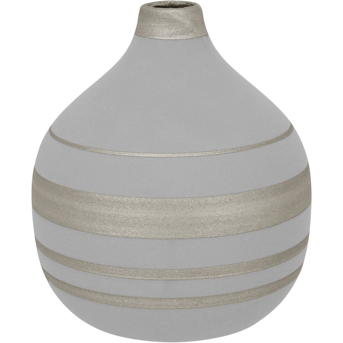 Vaso Tongass Cerâmica 22x19x19cm Cinza