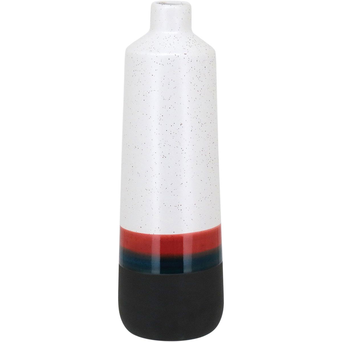 Garrafa Decorativa Cerâmica Branca Tilós 41x13cm para Mesa