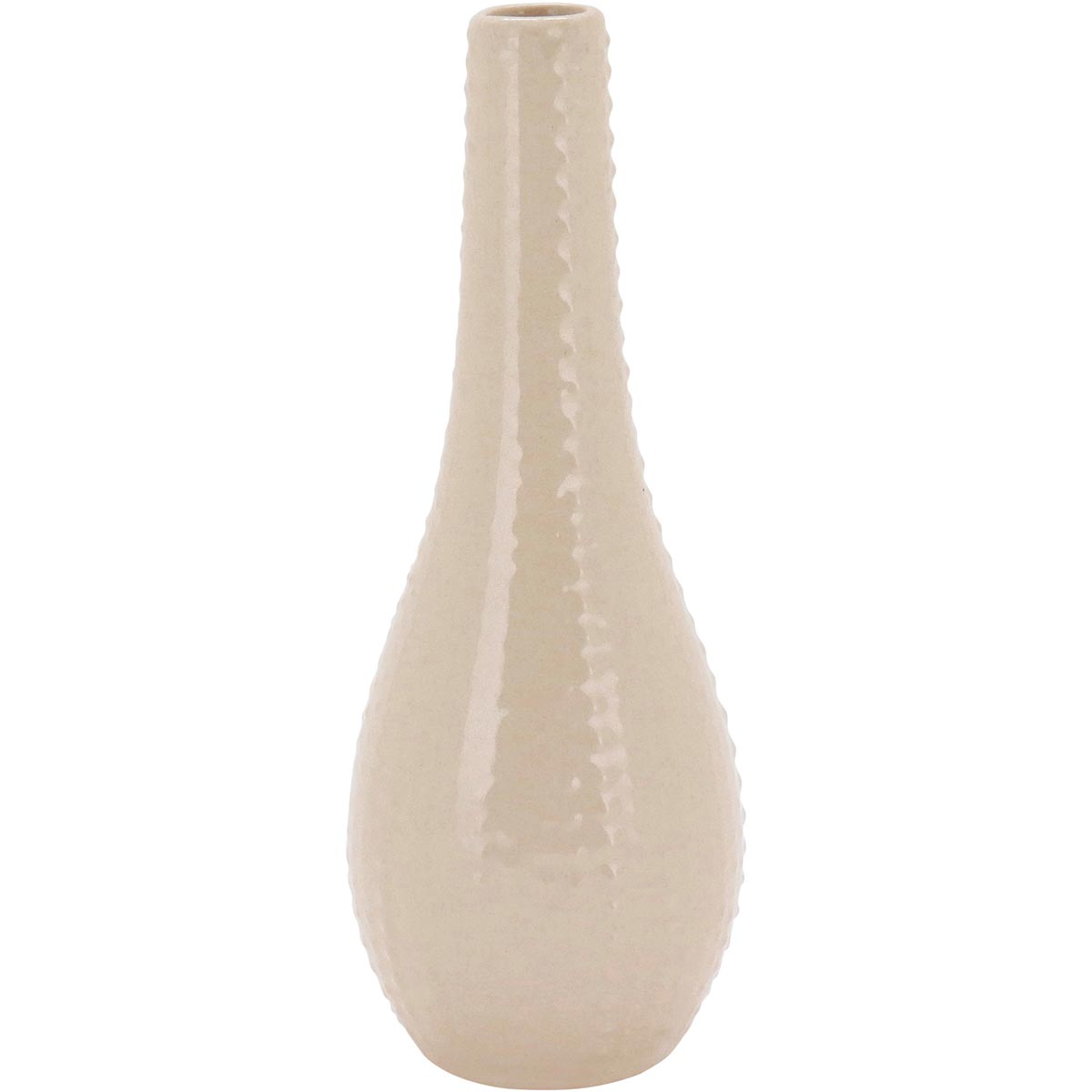 Garrafa Decorativa de Cerâmica Bege Mollusc 23x9x9cm