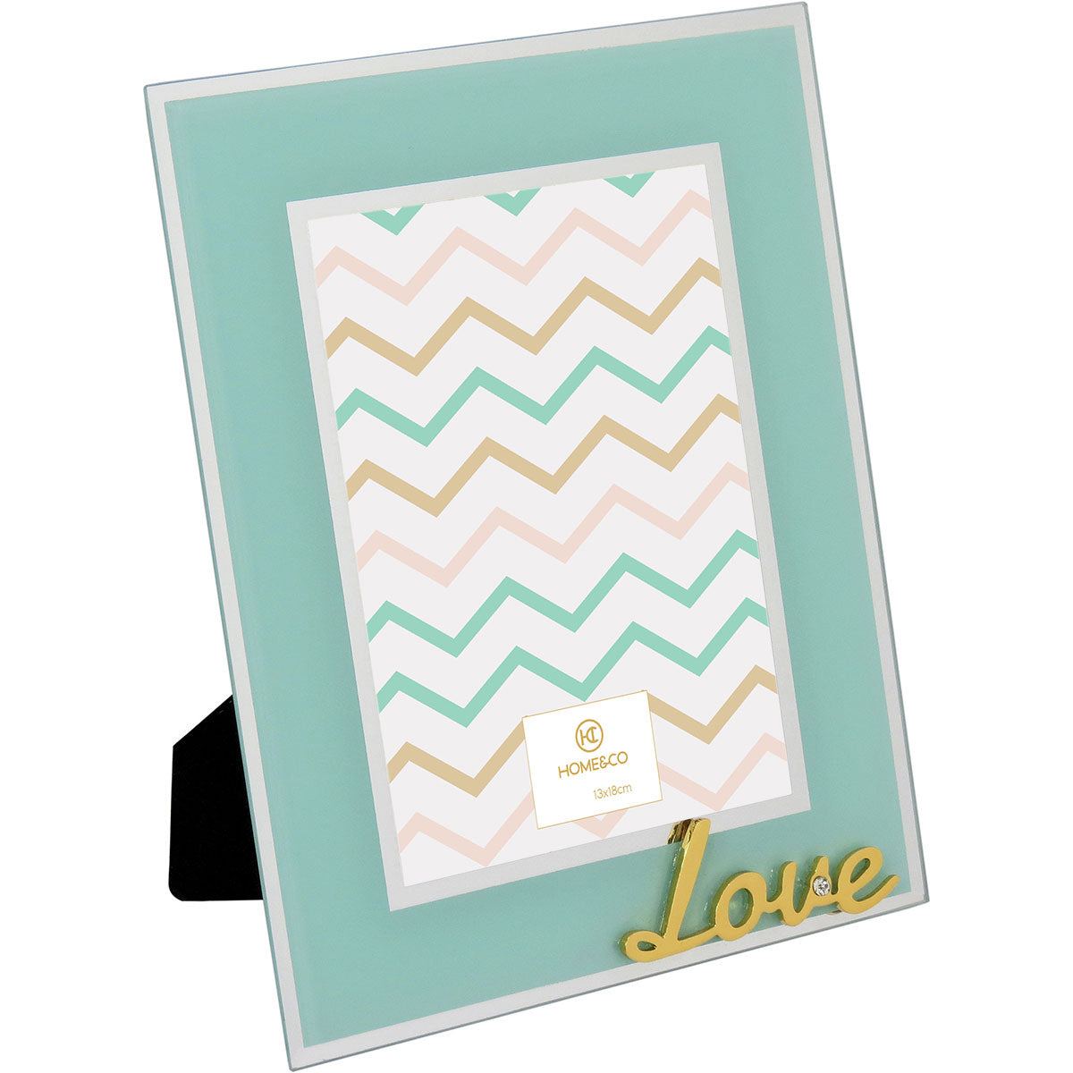 Porta-retratos Vidro Azul Home&Co Milos 13x18cm 25x20x5cm