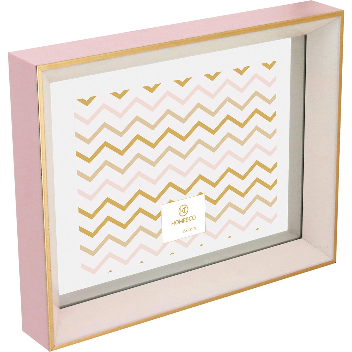 Porta-retratos Rosa 13x18 Home&Co Plástico 20x25x4cm