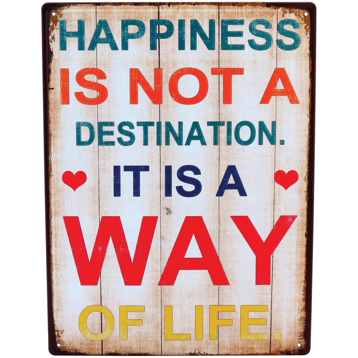 Placa Decorativa Retro Metal 40x30cm Colorida para Decoração de Interiores