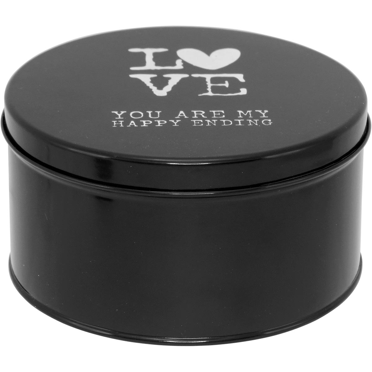 Caixa Organizadora de Metal Lovestory 8x15x15cm Preto