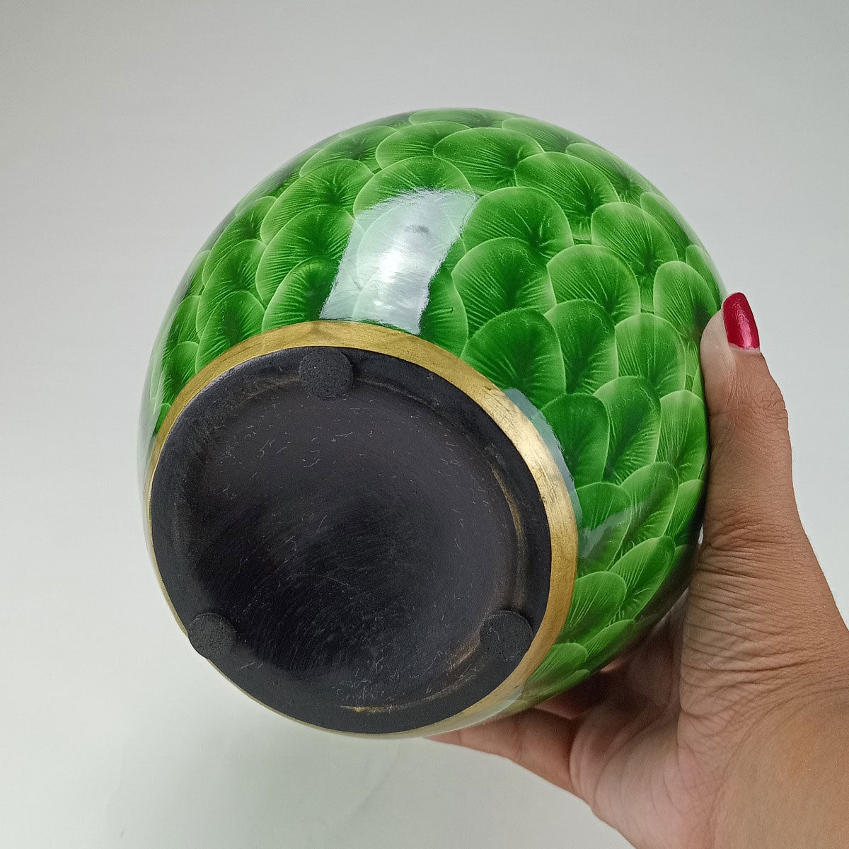 Vaso Decorativo Cerâmico Verde Midori 24x19cm para Flores