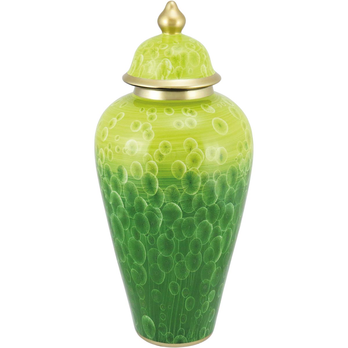 Potiche de Cerâmica Verde Midori 48x21x21cm para Decoração e Armazenamento