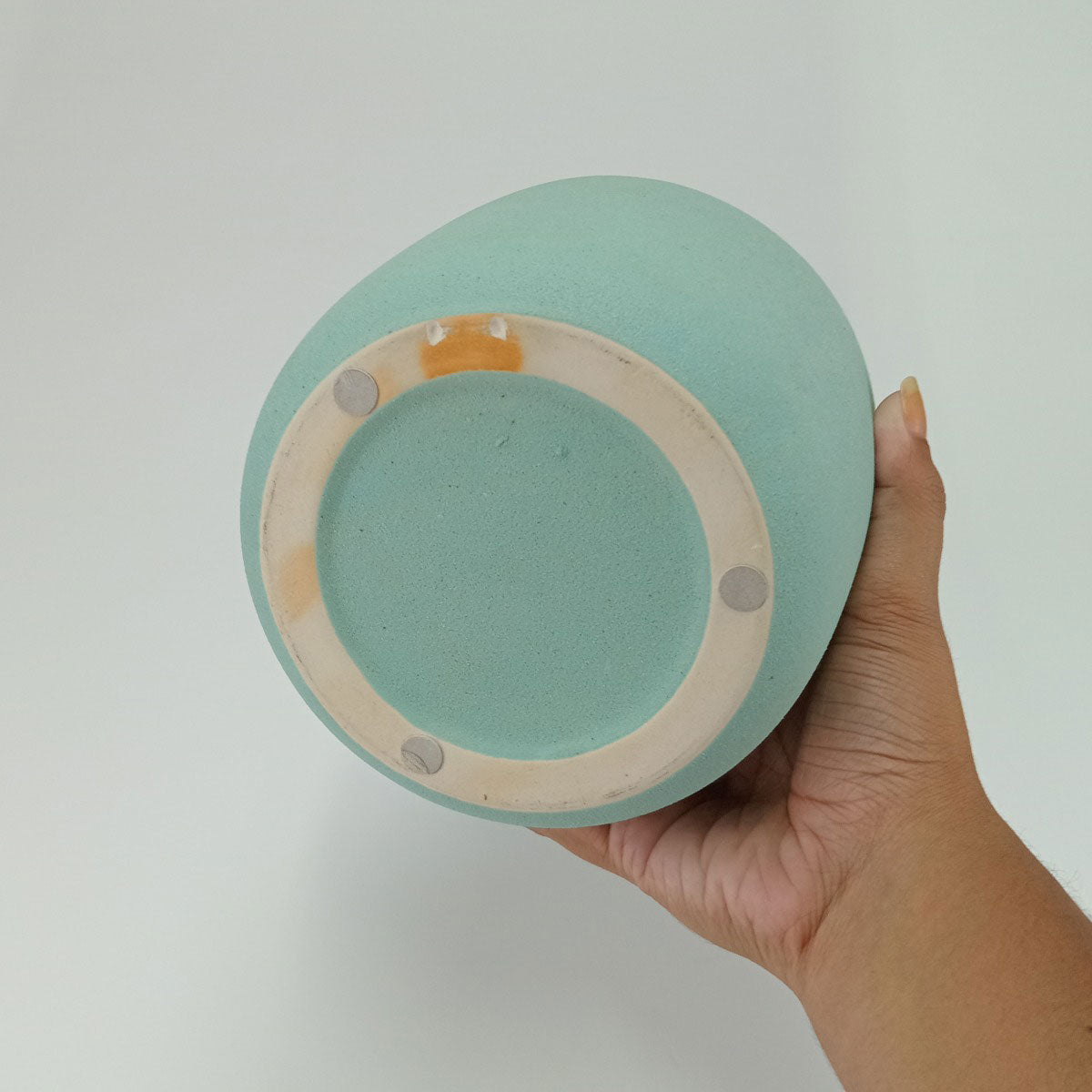 Vaso de Cerâmica Azul Brac 19x15x15cm para Decoração