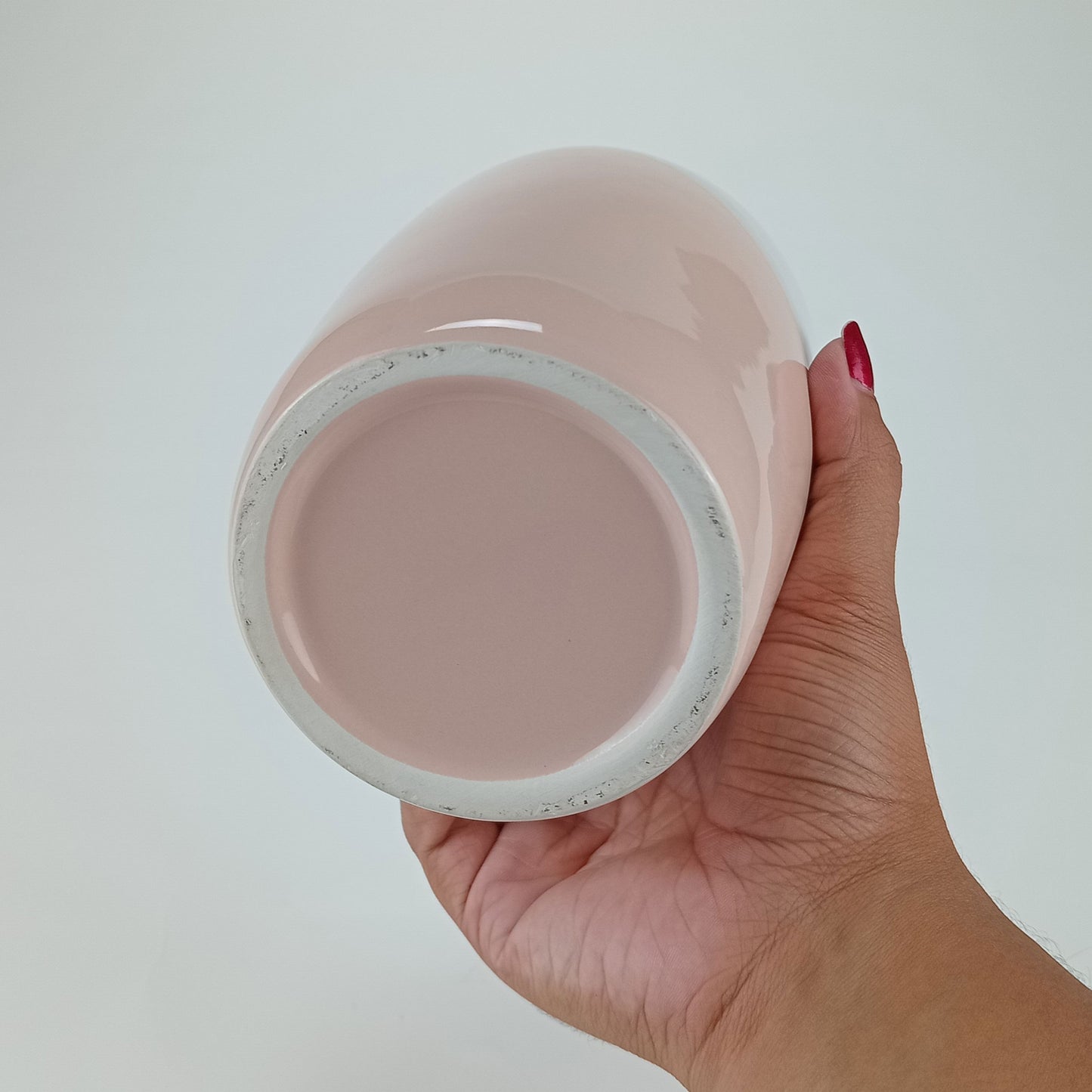 Vaso Cerâmico Rosa Daintree 22x11x11cm para Decoração