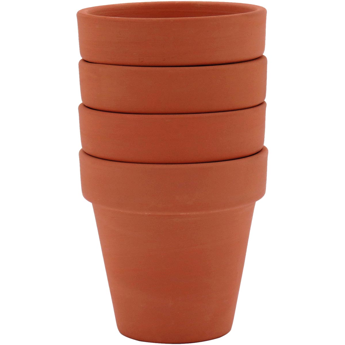 Cachepô Terracota Natural 4 Peças - Jogo de Plantas Elegante