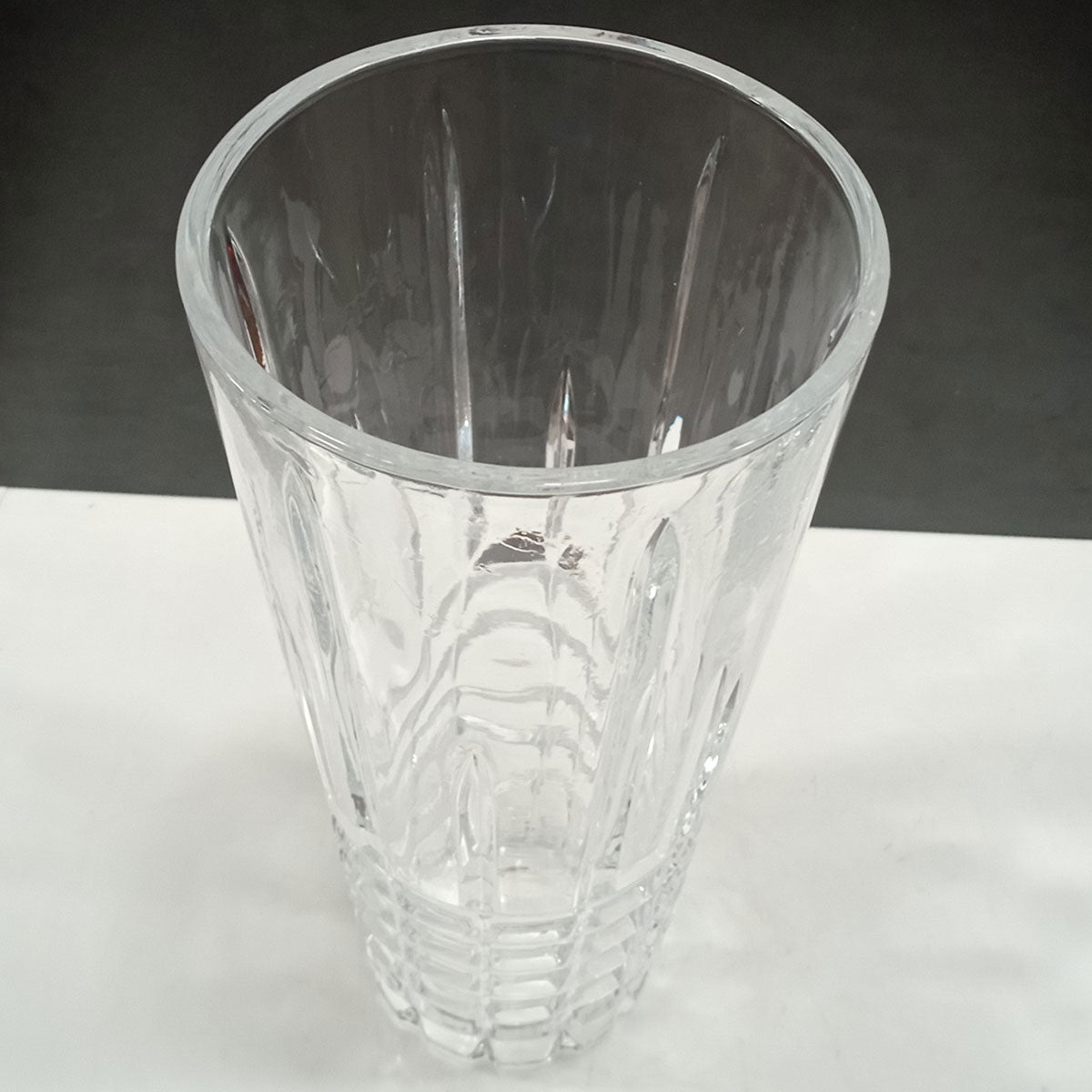 Vaso Decorativo Transparente Cristal Laurent 30x15cm para Flores