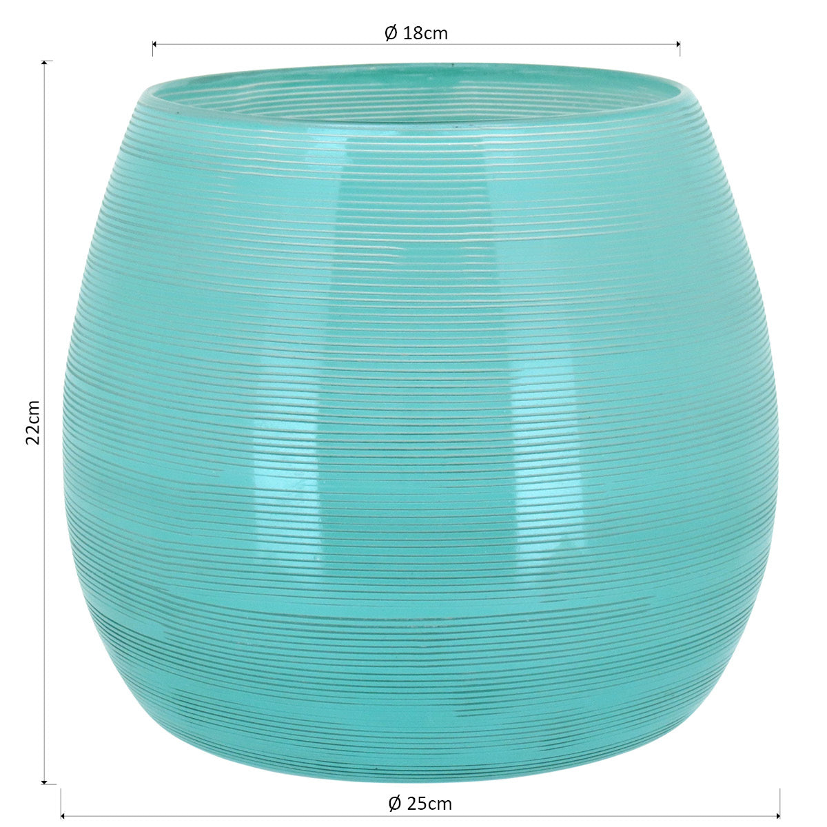 Vaso Decorativo Juno Vidro Verde 25cm x 22cm x 25cm - Alta Qualidade