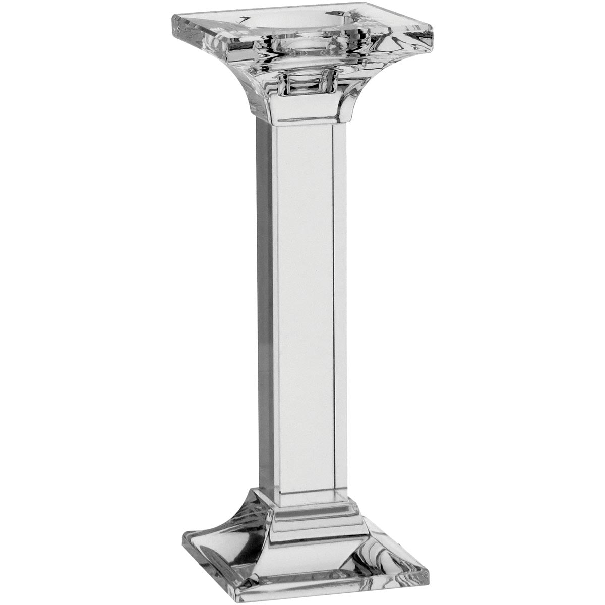 Castiçal de Vidro Cristal Transparente 19cm Espectrum para Velas