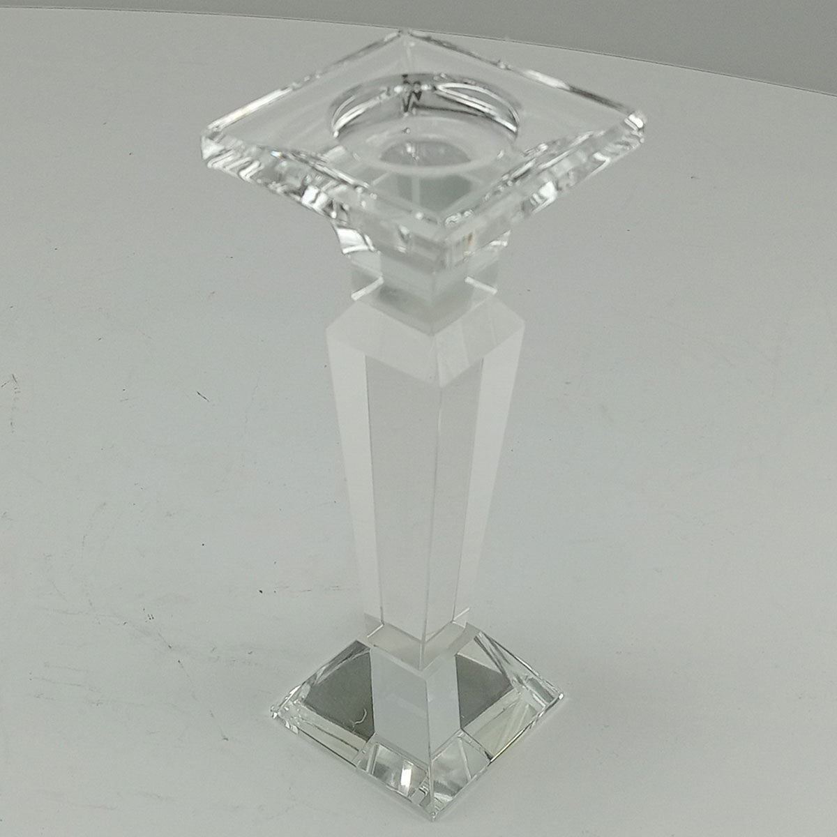 Castiçal de Vidro Cristal Spectrum 20cm Transparente para Velas