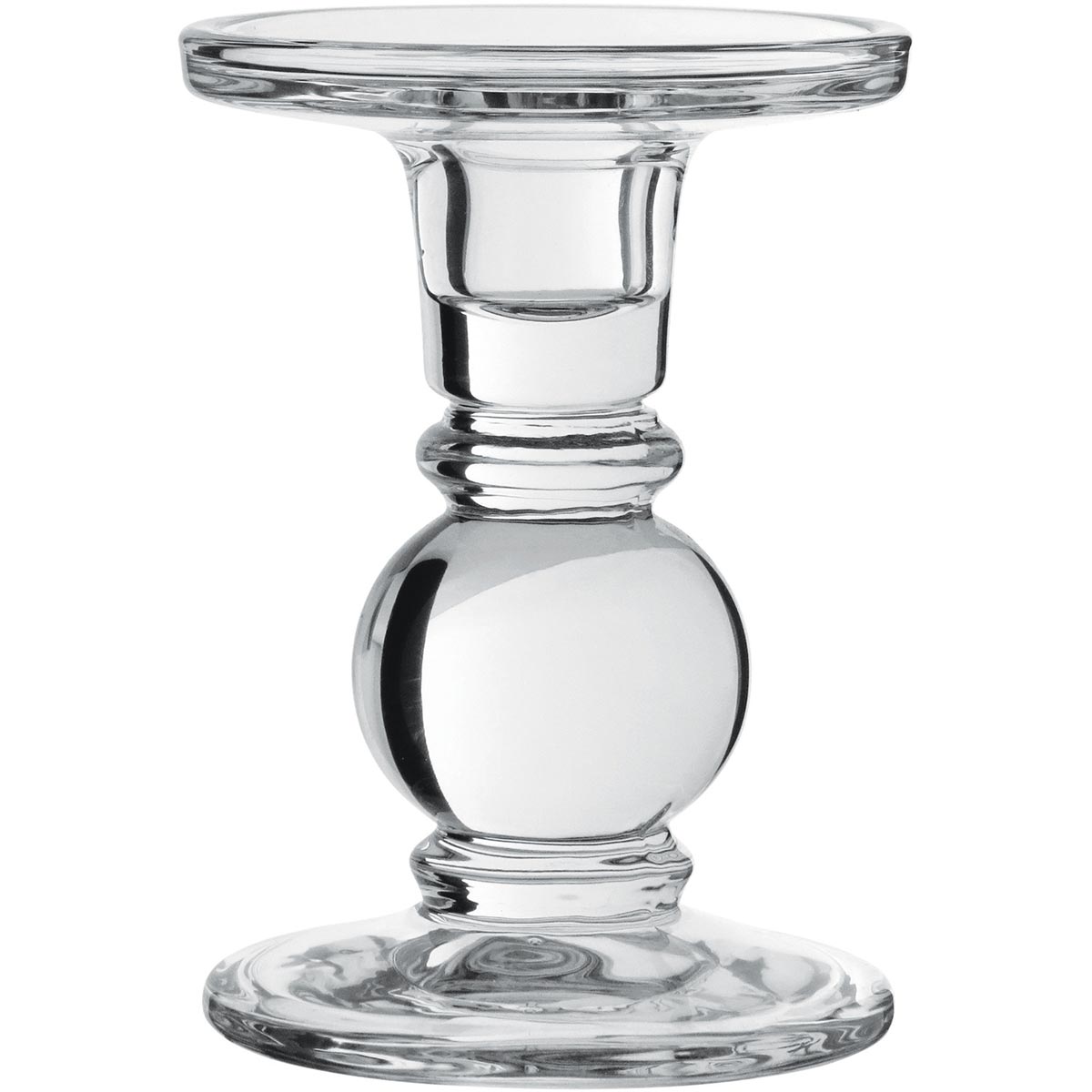 Castiçal Porta Velas Vidro Transparente 13x9x9cm Elegante