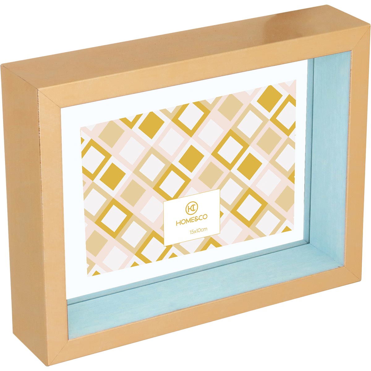 Porta-Retratos 10x15 Versalius Home&Co Azul Plástico 17x22cm