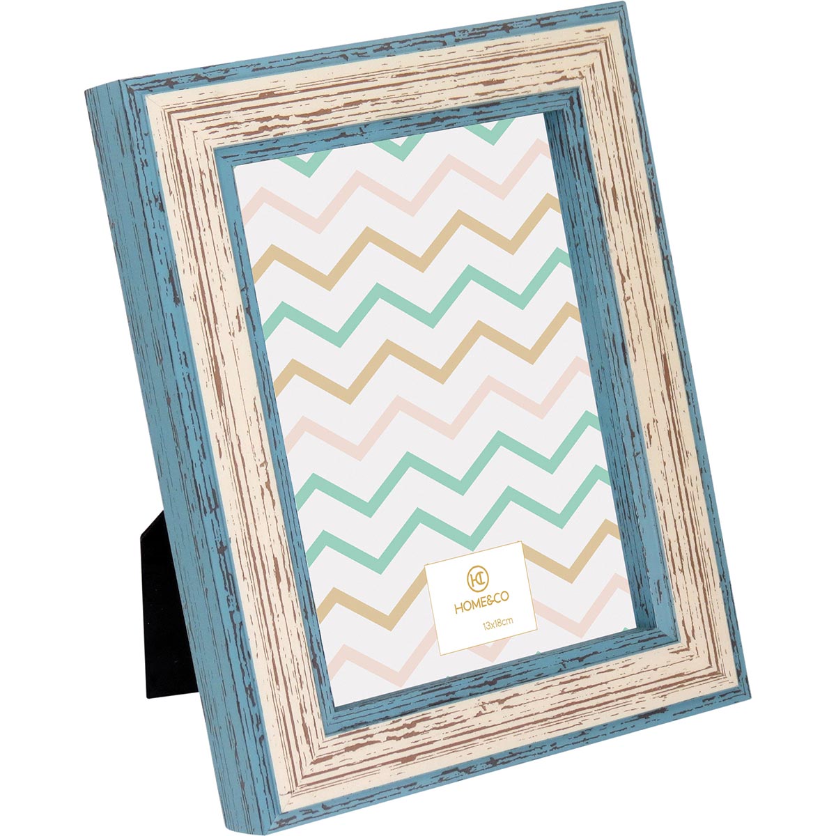 Porta-Retratos 13x18 Home&Co Capri Plástico Azul 23x18x3cm