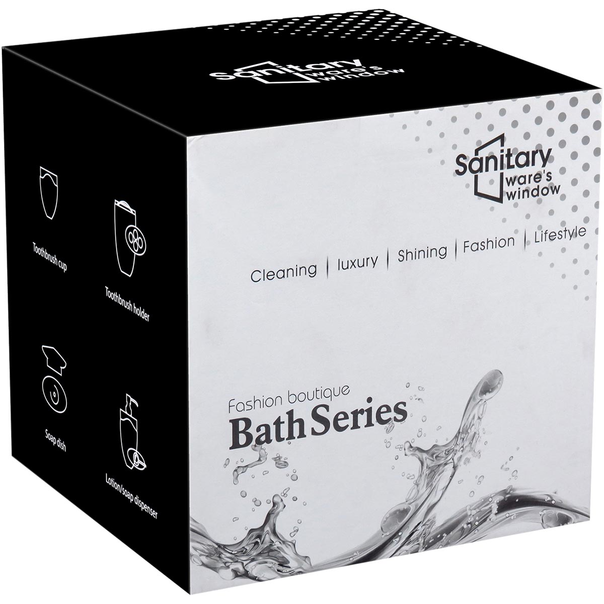 Kit Acessórios Banheiro 4 Peças Resina Bege - Stone