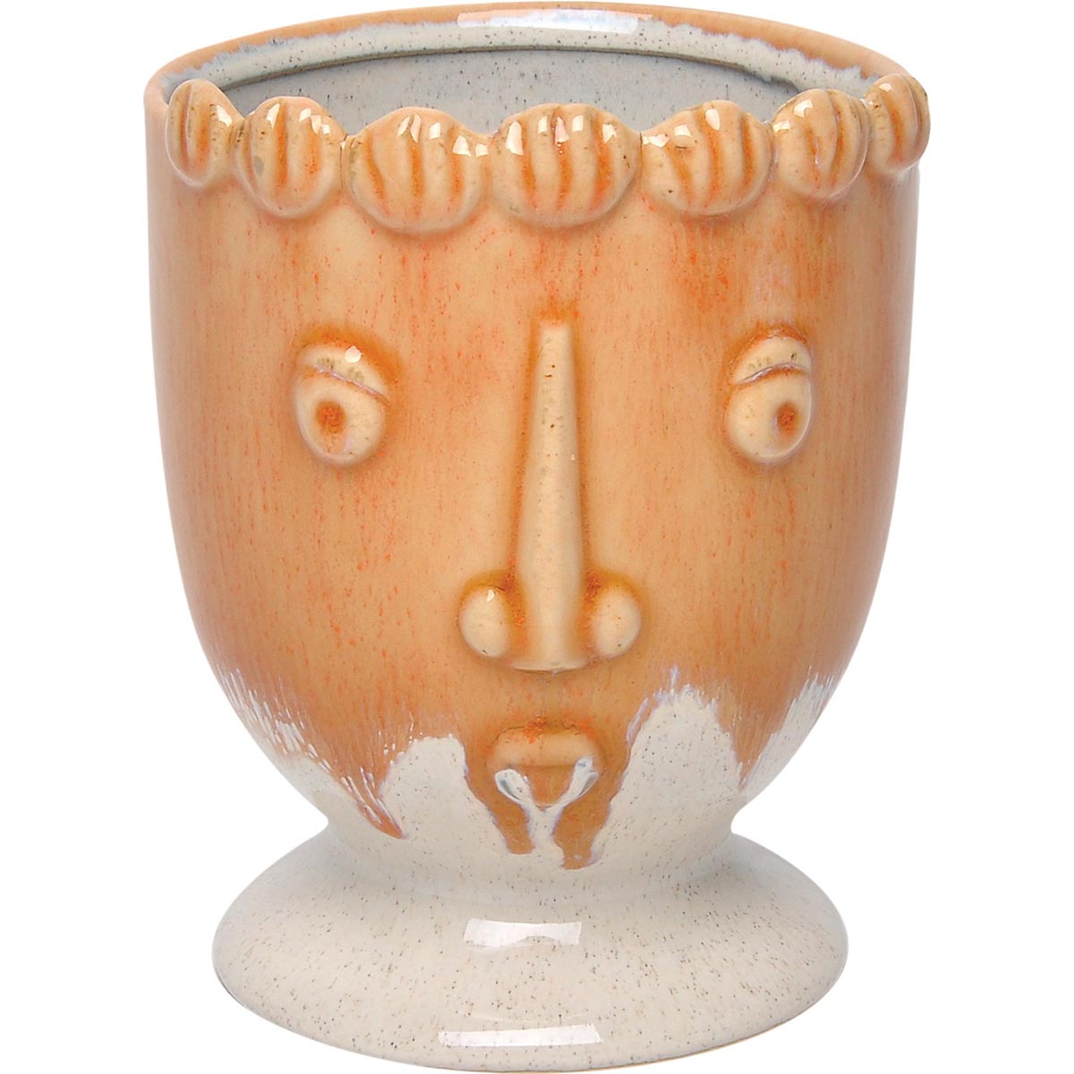 Cachepô Cerâmica Laranja Home&Co Viso 15x12cm para Plantas