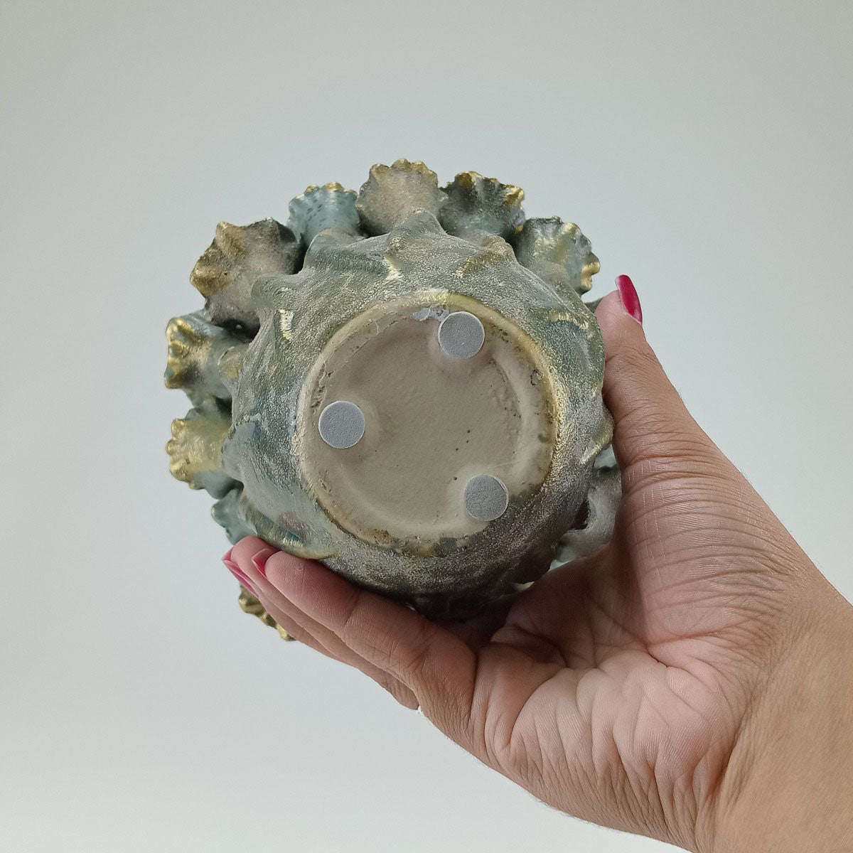 Vaso Cerâmico Verde Home&Co Chryso 14x16cm para Decoração