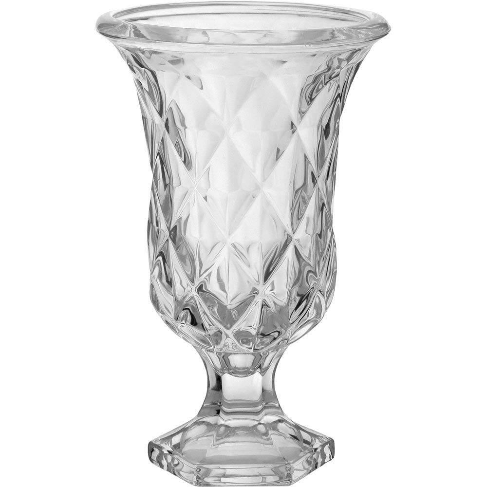 Vaso de Cristal Transparente Full Diamond 29x18cm Eco