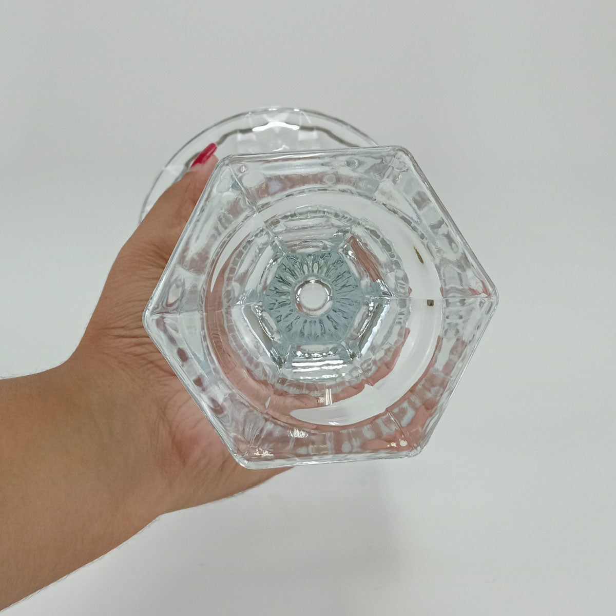 Vaso Nihao em Vidro Transparente 23x15cm para Decoração Floral