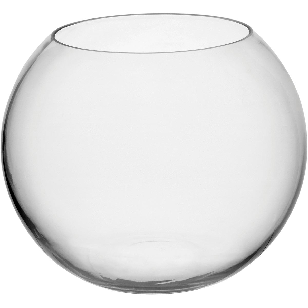 Vaso Bubble de Vidro Transparente 18x22cm para Decoração