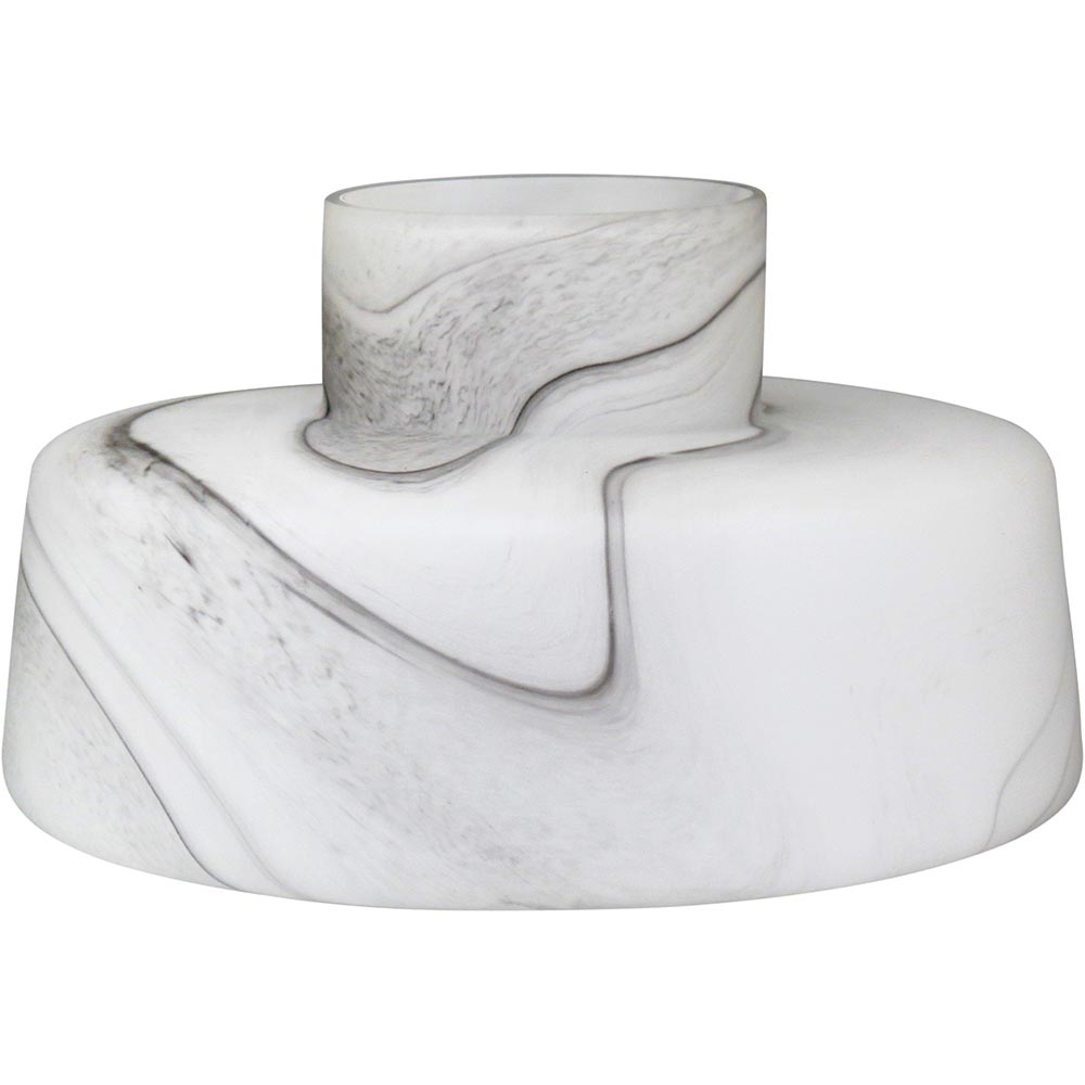 Vaso Decorativo Obelle em Vidro Branco 22x35cm para Flores