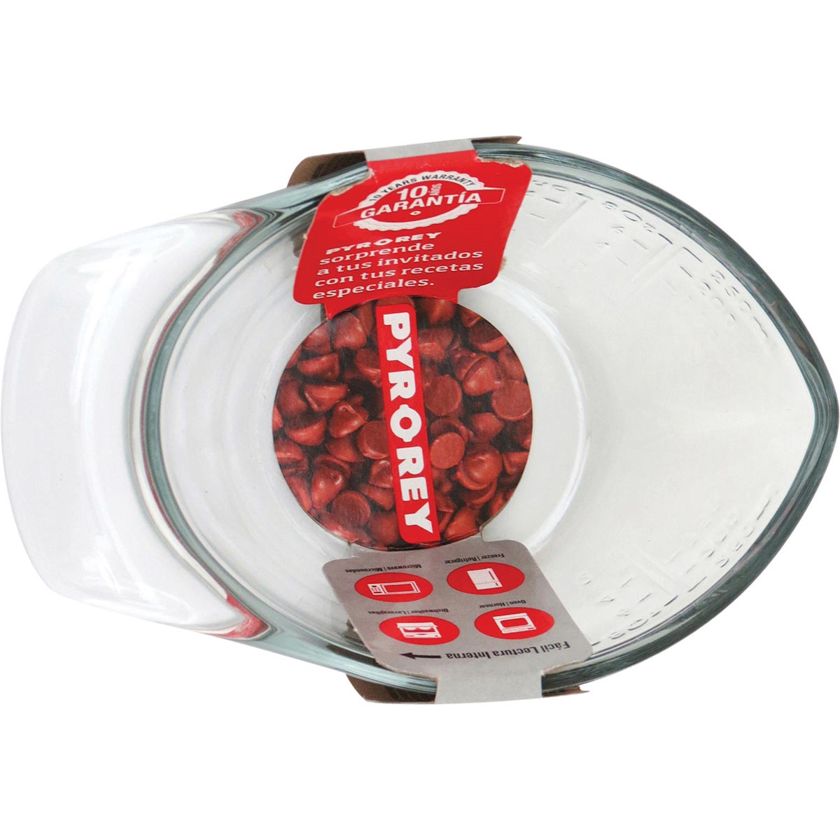 Tigela Medidora de Vidro Temperado Crisa Pyr O Rey 250ml Transparente