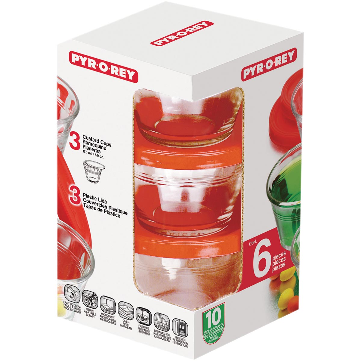 Pote de Vidro Temperado Crisa Pyr O Rey 170ml Transparente com Tampa Plástica