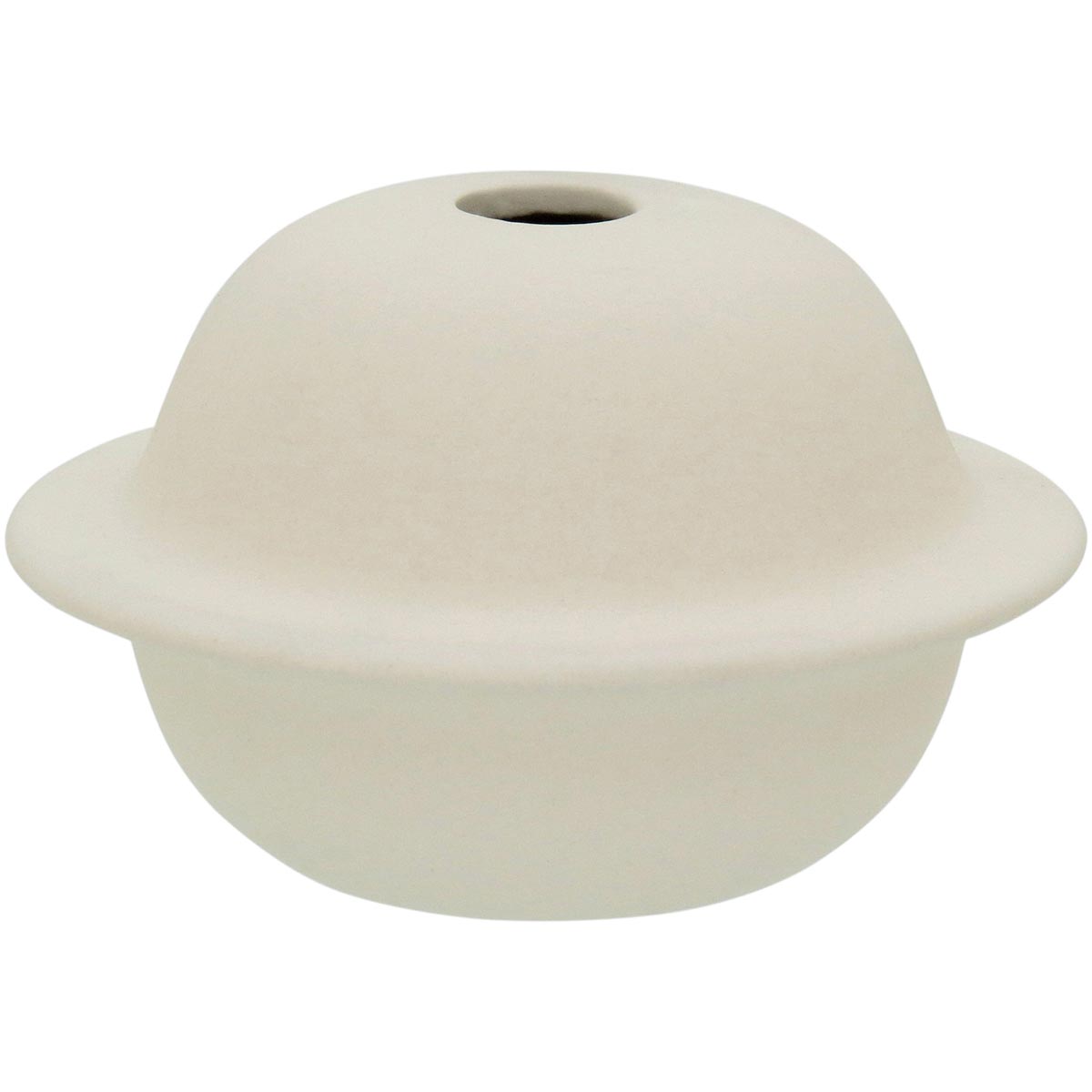 Vaso Cerâmica Branco Joana 7x12cm Decoração Elegante