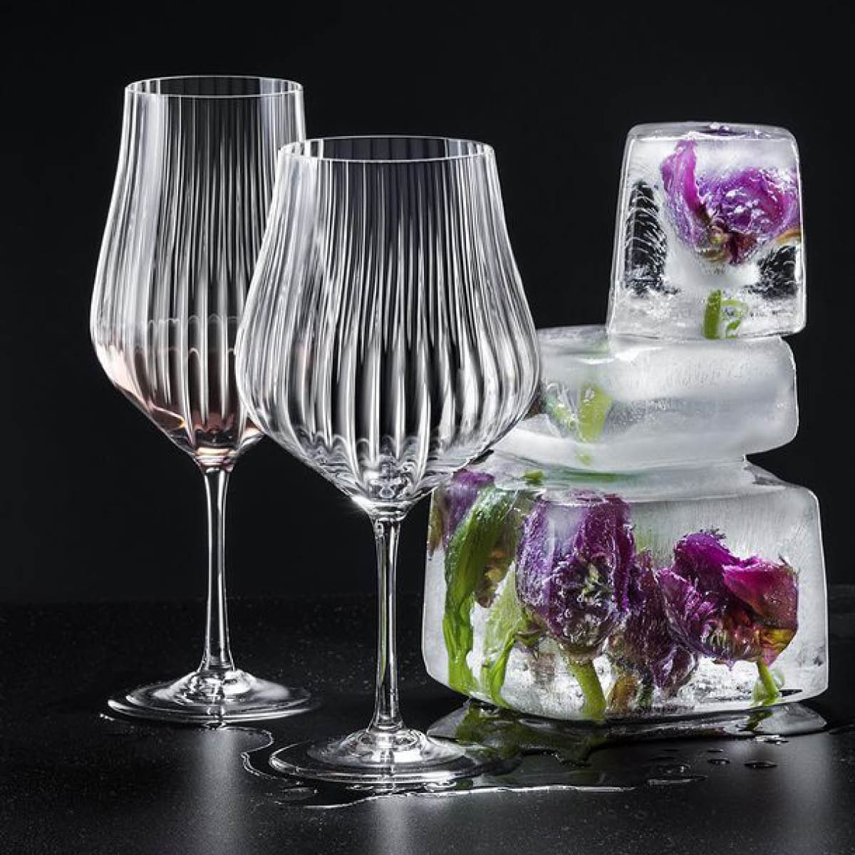 Conjunto 6 Taças de Vinho Bohemia Tulipa Cristal 450ml Transparente