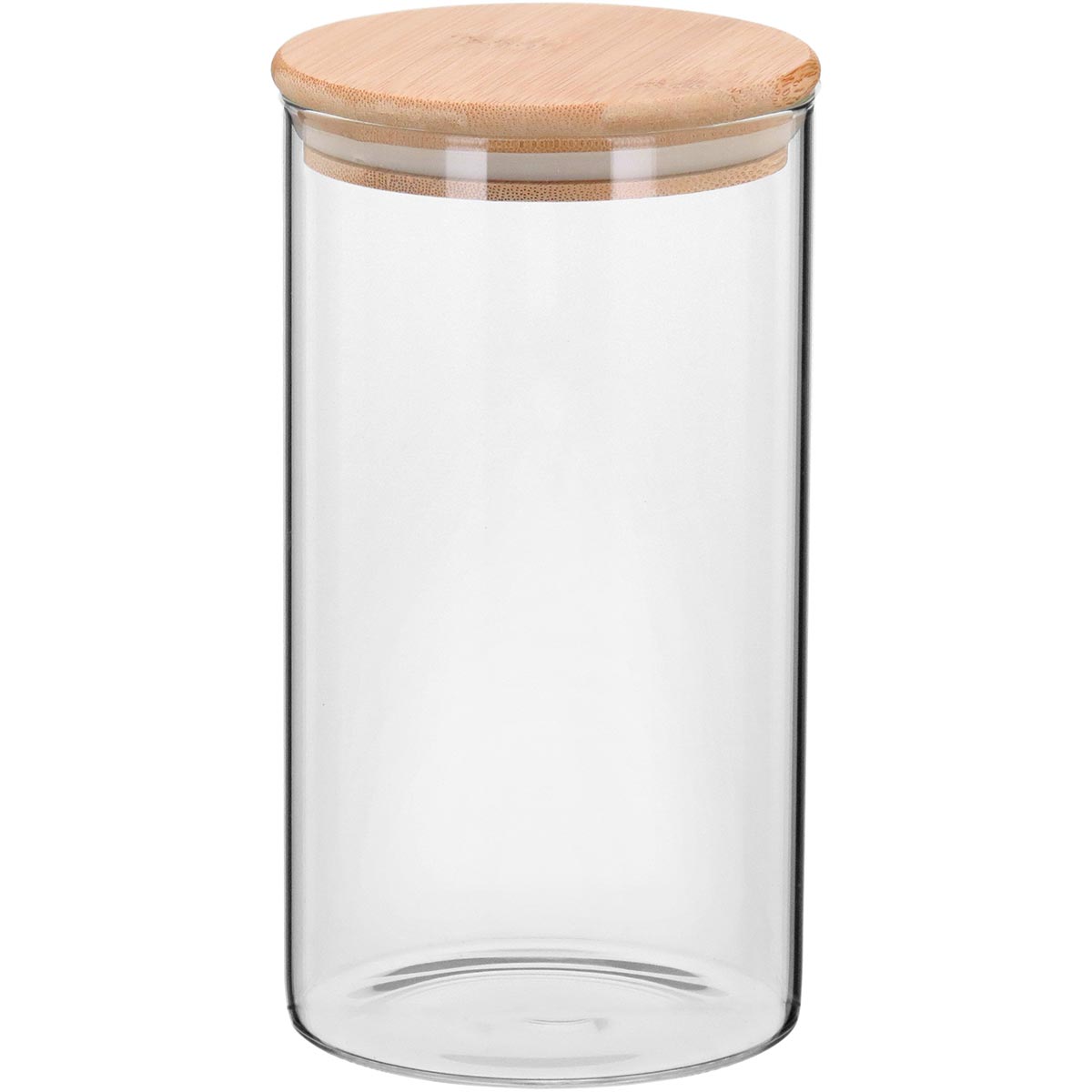 Pote de Mantimentos 1,2L Borossilicato com Tampa de Bambu Transparente