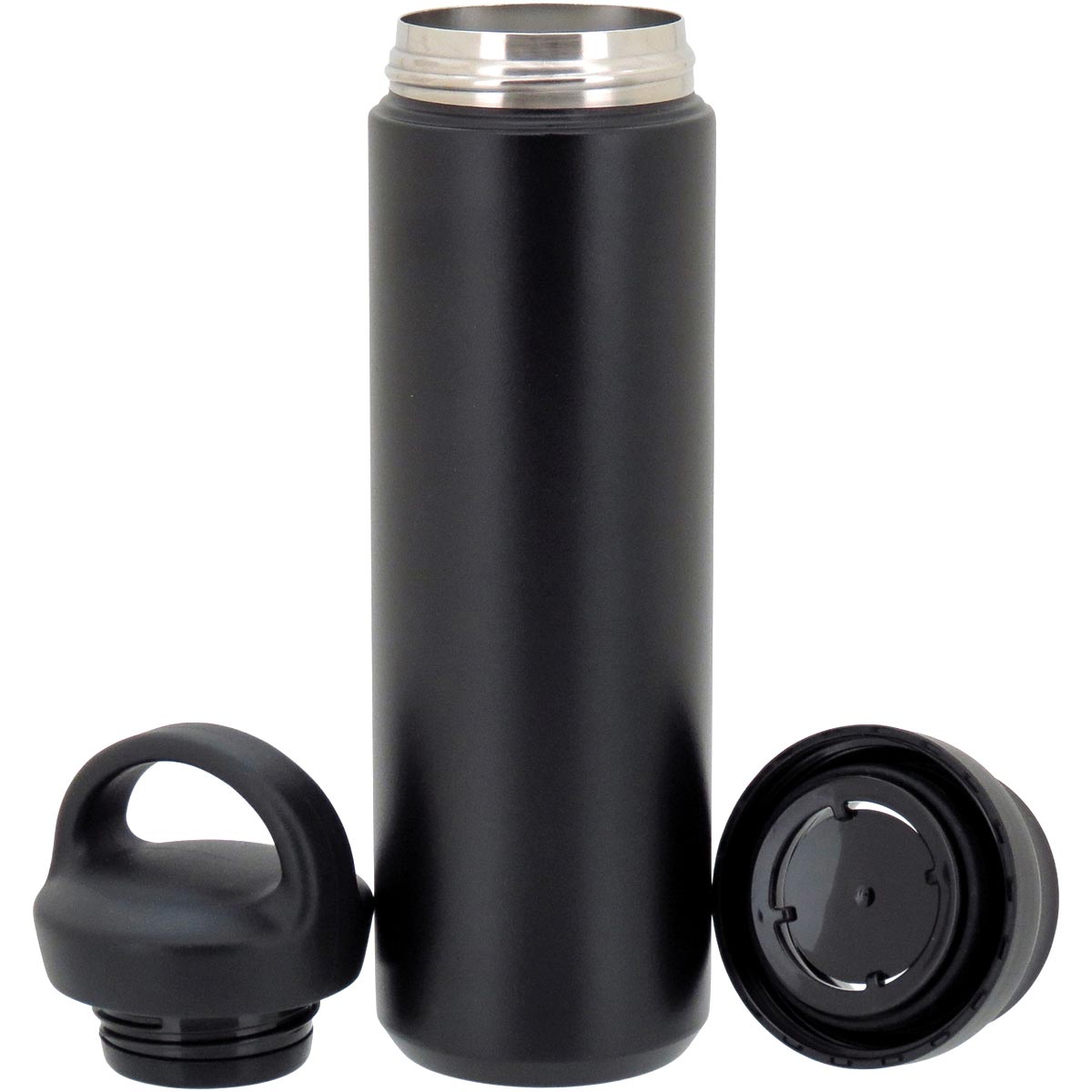 Garrafa Térmica Inox Kettlebell 480ml Preto 26x7x7cm Parede Dupla