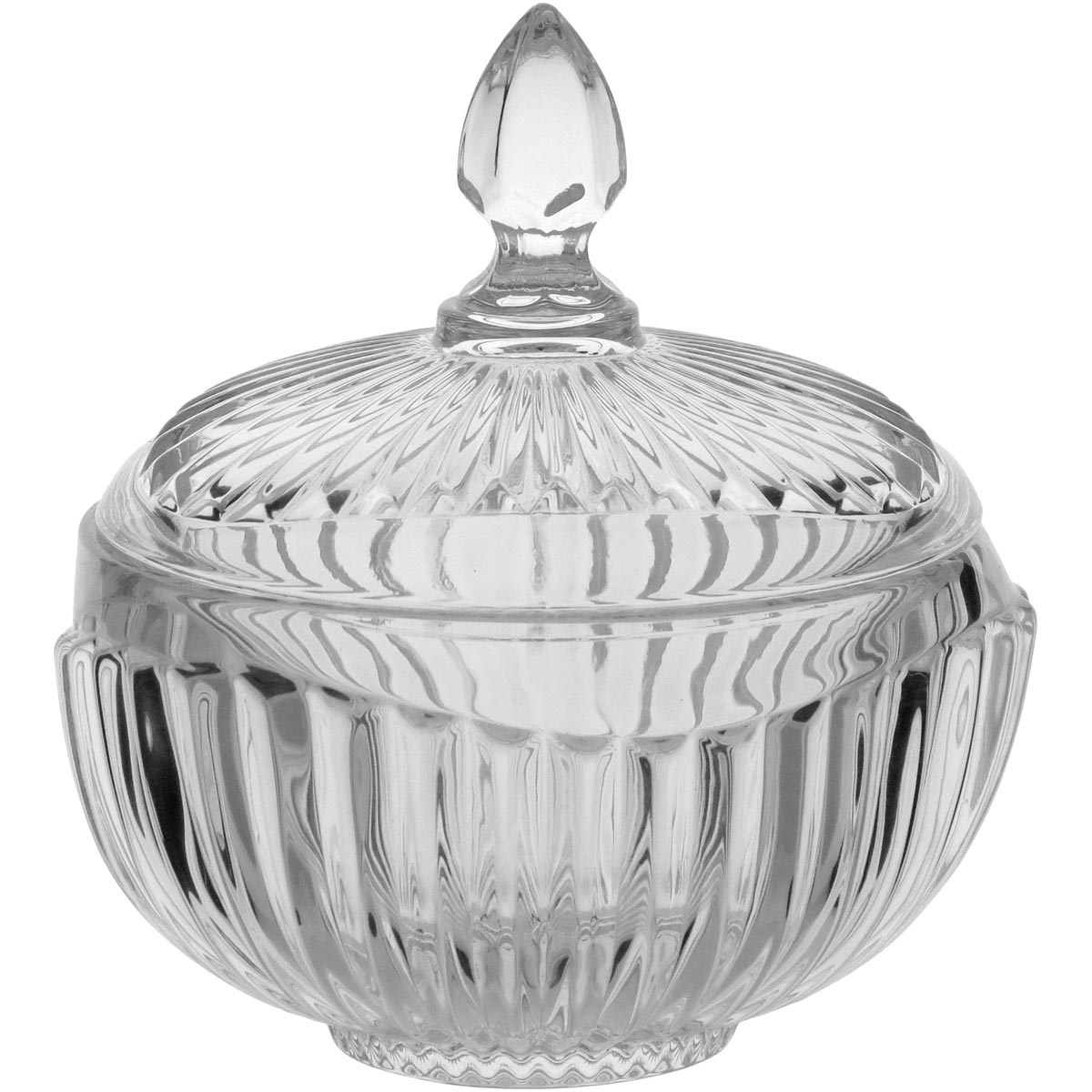 Potiche Cristal Transparente 13x12cm Charm Eco para Decoração