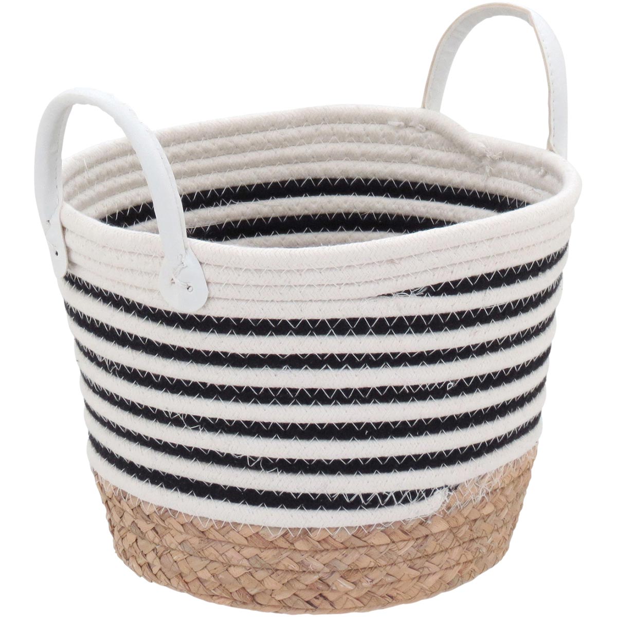 Conjunto de 3 Cestas Organizadoras Fibra Preta - Decoração e Armazenamento