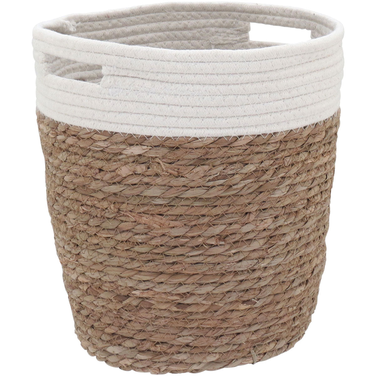 Jogo de 3 Cestas Decorativas em Fibra Natural Rústica