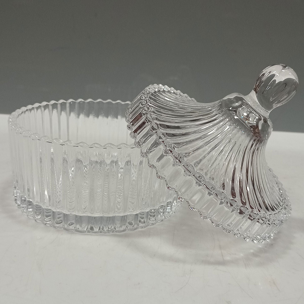 Potiche de Vidro Transparente 12x10cm Minie para Decoração