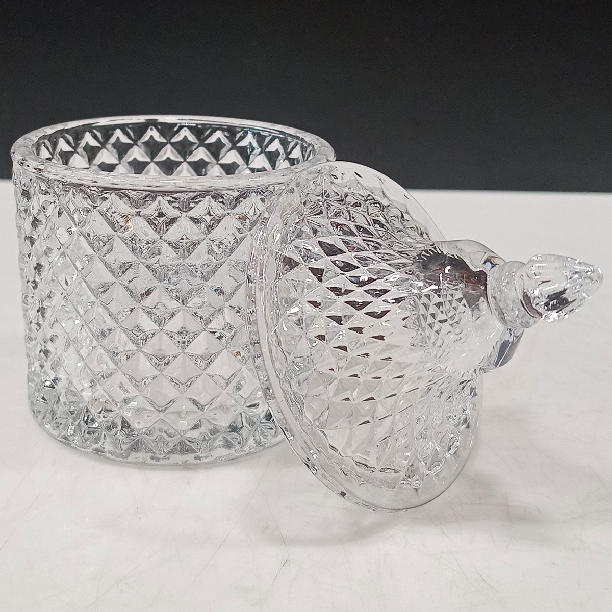 Potiche de Vidro Transparente 10x6cm para Doces e Decoração