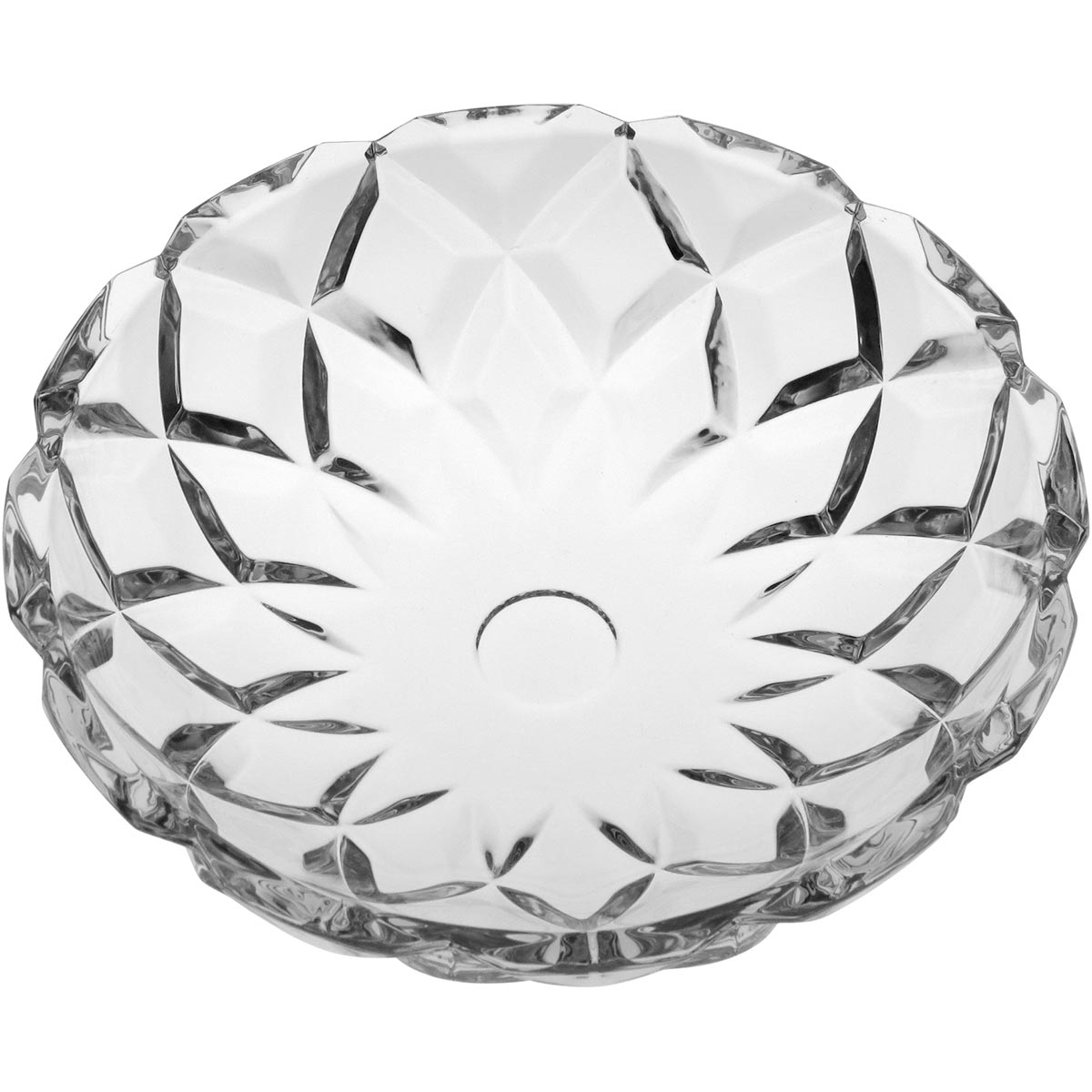 Centro de Mesa Transparente de Cristal Eco Andres 32x32cm