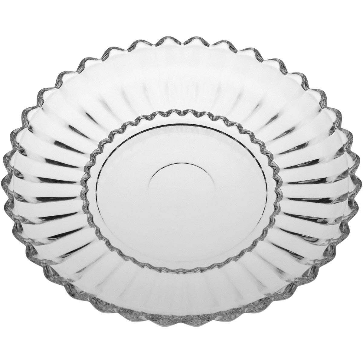 Centro de Mesa Genova Cristal Eco 30x30cm Transparente Decorativo